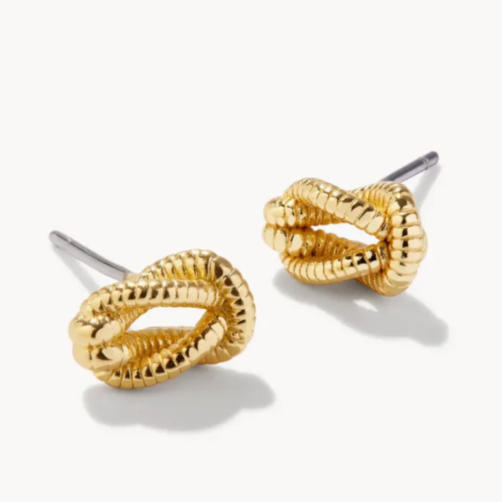 Kendra Scott Gold Annie Knot Stud Earrings
